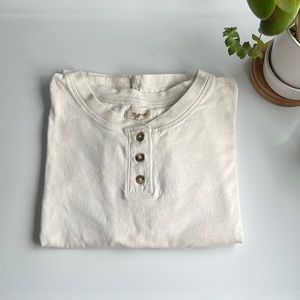 Madewell Cropped Henley Tee